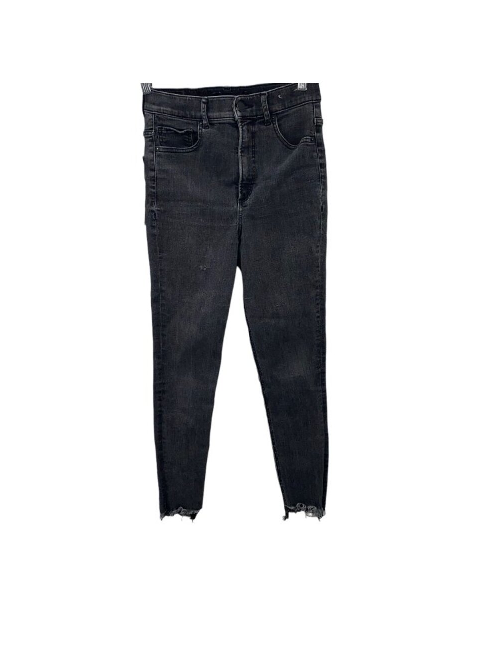 Express Stretch 4R Raw Hem Super High Rise Ankle Leggings Denim Jeans